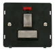 Scolmore SIN752BKBS - INGOT 13A Fused Sw. Conn. Unit Insert + Neon - Black / Br. Stainless Definity Scolmore - Sparks Warehouse