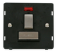 Scolmore SIN752BKSS - INGOT 13A Fused Sw. Conn. Unit Insert + Neon - Black / Stainless Steel Definity Scolmore - Sparks Warehouse
