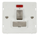 Scolmore SIN752PWBS - INGOT 13A Fused Sw. Conn. Unit Insert + Neon - White / Br. Stainless Definity Scolmore - Sparks Warehouse