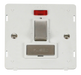 Scolmore SIN752PWSS - INGOT 13A Fused Sw. Conn. Unit Insert + Neon - White / Stainless Steel Definity Scolmore - Sparks Warehouse