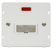 Scolmore SIN753PWBS - INGOT 13A Fused Conn. Unit Insert + Neon - White / Brushed Stainless Definity Scolmore - Sparks Warehouse