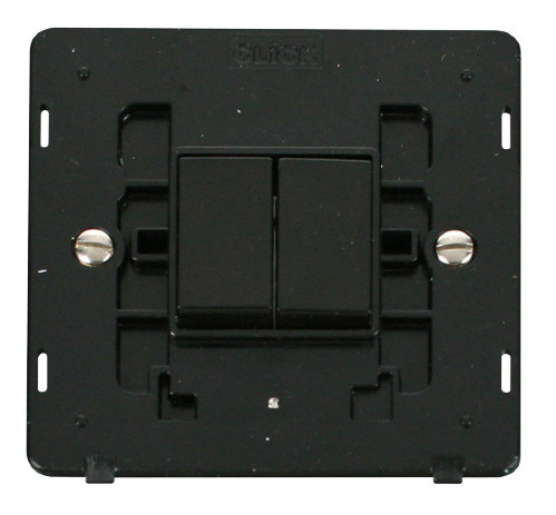 Scolmore SINBK-SMART2 - 1G Insert 2 Apertures Supplied With 2 x 10AX 2 Way Retractive Switch Modules - Black Definity Scolmore - Sparks Warehouse