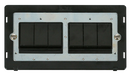 Scolmore SINBK-SMART6 - 2G Insert 2 x 3 Apertures Supplied With 6 x 10AX 2 Way Retractive Switch Modules - Black Definity Scolmore - Sparks Warehouse