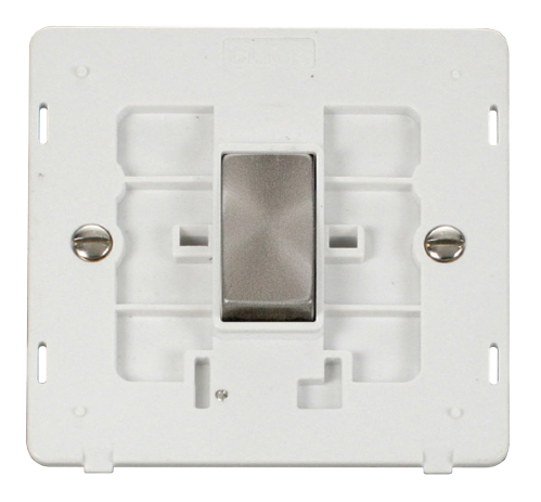 Scolmore SINBSPW-SMART1 - 1G Insert 1 Aperture Supplied With 1 x 10AX 2 Way Ingot Retractive Switch Module - White Definity Scolmore - Sparks Warehouse