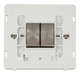 Scolmore SINBSPW-SMART2 - 1G Insert 2 Apertures Supplied With 2 x 10AX 2 Way Ingot Retractive Switch Modules - White Definity Scolmore - Sparks Warehouse