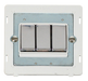 Scolmore SINCHPW-SMART3 - 1G Insert 3 Apertures Supplied With 3 x 10AX 2 Way Ingot Retractive Switch Modules - White Definity Scolmore - Sparks Warehouse