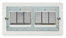 Scolmore SINCHPW-SMART6 - 2G Insert 2 x 3 Apertures Supplied With 6 x 10AX 2 Way Ingot Retractive Switch Modules - White Definity Scolmore - Sparks Warehouse