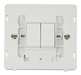 Scolmore SINPW-SMART2 - 1G Insert 2 Apertures Supplied With 2 x 10AX 2 Way Retractive Switch Modules - White Definity Scolmore - Sparks Warehouse