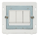 Scolmore SINPW-SMART3 - 1G Insert 3 Apertures Supplied With 3 x 10AX 2 Way Retractive Switch Modules - White Definity Scolmore - Sparks Warehouse