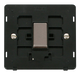 Scolmore SINSSBK-SMART1 - 1G Insert 1 Aperture Supplied With 1 x 10AX 2 Way Ingot Retractive Switch Module - Black Definity Scolmore - Sparks Warehouse