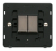 Scolmore SINSSBK-SMART2 - 1G Insert 2 Apertures Supplied With 2 x 10AX 2 Way Ingot Retractive Switch Modules - Black Definity Scolmore - Sparks Warehouse