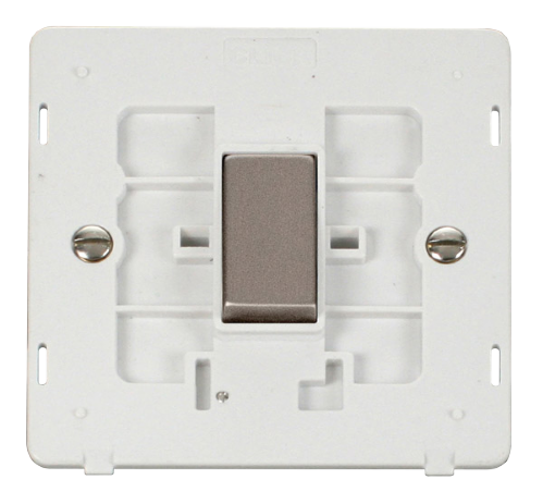 Scolmore SINSSPW-SMART1 - 1G Insert 1 Aperture Supplied With 1 x 10AX 2 Way Ingot Retractive Switch Module - White Definity Scolmore - Sparks Warehouse