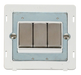 Scolmore SINSSPW-SMART3 - 1G Insert 3 Apertures Supplied With 3 x 10AX 2 Way Ingot Retractive Switch Modules - White Definity Scolmore - Sparks Warehouse