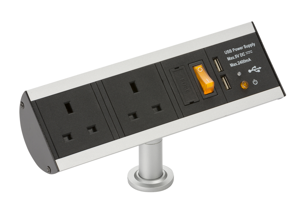 Knightsbridge SK0011 13A 2G Desktop Power Station with Dual USB Charger (2.4A) ML Knightsbridge - Sparks Warehouse