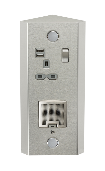 Knightsbridge SKR0013 13A 1G Vertical Switched Socket with Dual USB Charger (2.4A) and 3W RMS Bluetooth Speaker ML Knightsbridge - Sparks Warehouse