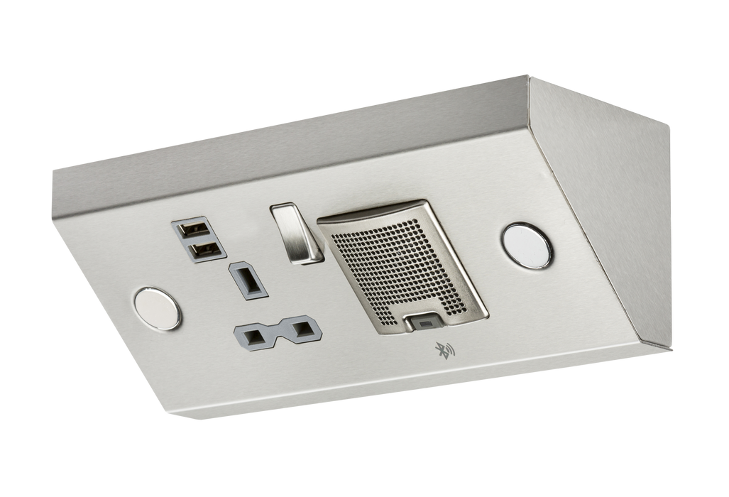 Knightsbridge SKR0014 13A 1G Mounting Switched Socket with Dual USB Charger (2.4A) and 3W RMS Bluetooth Speaker ML Knightsbridge - Sparks Warehouse