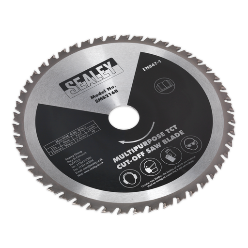 Sealey - SMS216B Multipurpose Cut-Off Saw Blade Ø216 x 2.4mm/Ø30mm 48tpu Consumables Sealey - Sparks Warehouse