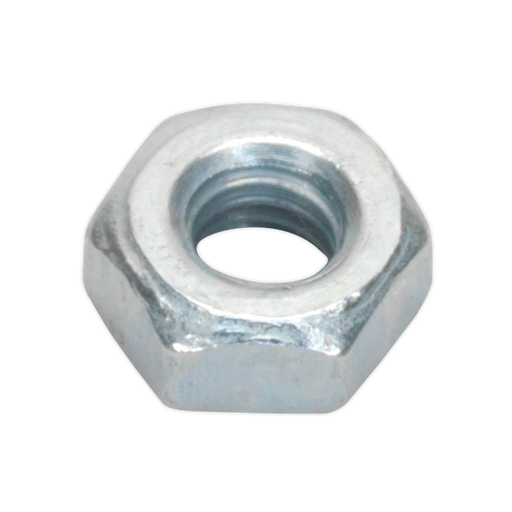 Sealey - SN3 Steel Nut M3 Zinc DIN 934 Pack of 100 Consumables Sealey - Sparks Warehouse