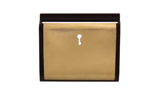 Scolmore SP620BKSB - Hotel Key Card Switch Cover Plate - Black - Satin Brass New Media Scolmore - Sparks Warehouse
