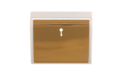 Scolmore SP620WHBR - Hotel Key Card Switch Cover Plate - White - Polished Brass New Media Scolmore - Sparks Warehouse