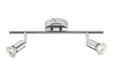 Knightsbridge NSPGU2C 230V GU10 2 x 50W Chrome Twin Adjustable Spotlight Bar ML Knightsbridge - Sparks Warehouse