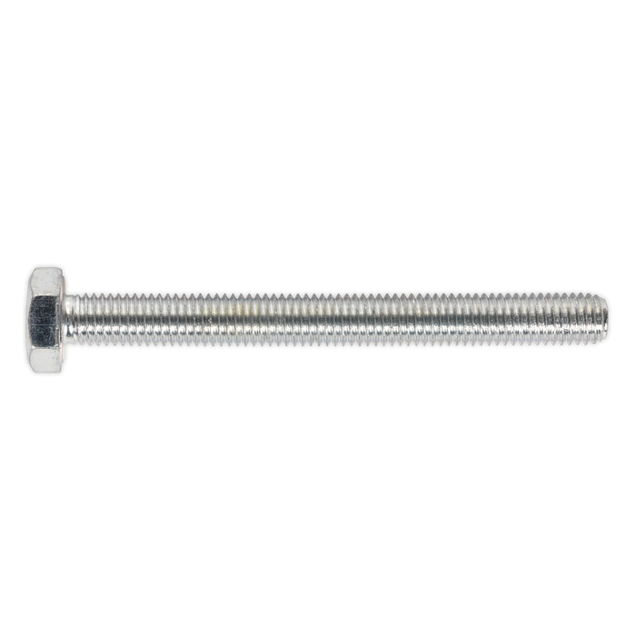 Sealey - SS10100 HT Setscrew M10 x 100mm 8.8 Zinc DIN 933 Pack of 25 Consumables Sealey - Sparks Warehouse