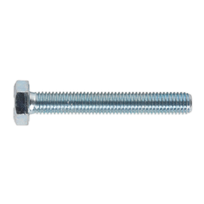 Sealey - SS1070 HT Setscrew M10 x 70mm 8.8 Zinc DIN 933 Pack of 25 Consumables Sealey - Sparks Warehouse