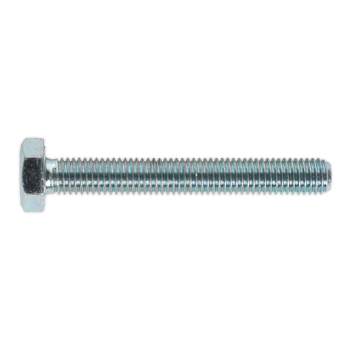 Sealey - SS1075 HT Setscrew M10 x 75mm 8.8 Zinc DIN 933 Pack of 25 Consumables Sealey - Sparks Warehouse