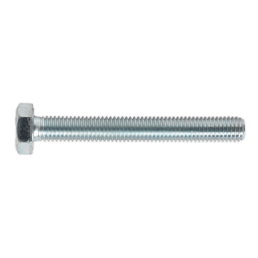 Sealey - SS1080 HT Setscrew M10 x 80mm 8.8 Zinc DIN 933 Pack of 25 Consumables Sealey - Sparks Warehouse