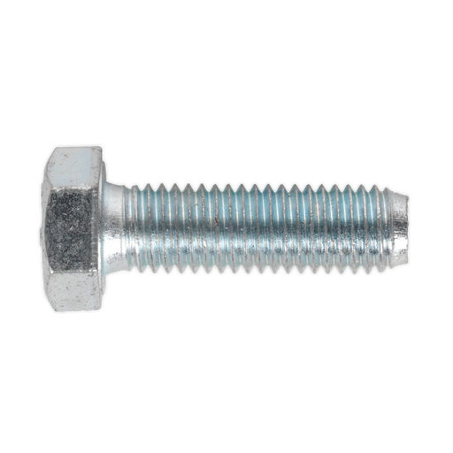 Sealey - SS1240 HT Setscrew M12 x 40mm 8.8 Zinc DIN 933 Pack of 25 Consumables Sealey - Sparks Warehouse