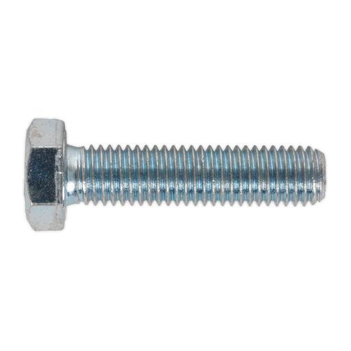 Sealey - SS1250 HT Setscrew M12 x 50mm 8.8 Zinc DIN 933 Pack of 25 Consumables Sealey - Sparks Warehouse