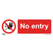 Sealey - SS14V1 No Entry - Prohibition Safety Sign - Self-Adhesive Vinyl Safety Products Sealey - Sparks Warehouse