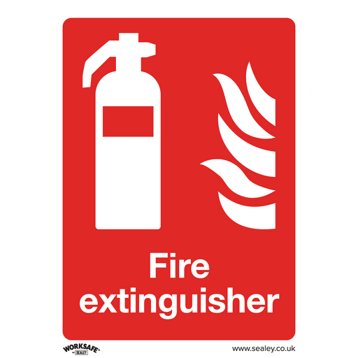 Sealey - SS15P10 Fire Extinguisher - Prohibition Safety Sign - Rigid Plastic - Pack of 10 Safety Products Sealey - Sparks Warehouse