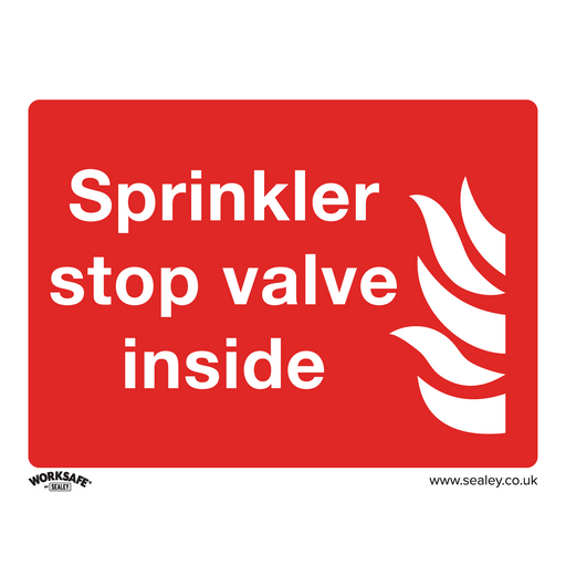 Sealey - SS23V1 Sprinkler Stop Valve - Safe Conditions Safety Sign - Self-Adhesive Vinyl Safety Products Sealey - Sparks Warehouse