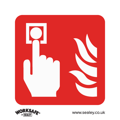 Sealey - SS31P1 Fire Alarm Symbol - Safe Conditions Safety Sign - Rigid Plastic Safety Products Sealey - Sparks Warehouse