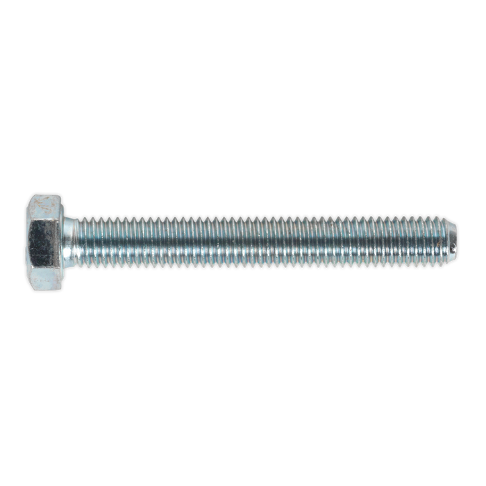 Sealey - SS860 HT Setscrew M8 x 60mm 8.8 Zinc DIN 933 Pack of 50 Consumables Sealey - Sparks Warehouse