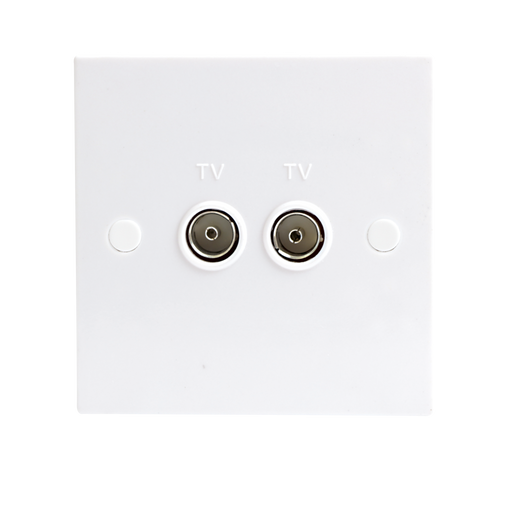 Knightsbridge SN0110 1G TWIN TV Outlet KB Knightsbridge - Sparks Warehouse