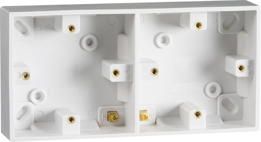 Knightsbridge SN1510 25mm Dual Pattress Box Light Switches Knightsbridge - Sparks Warehouse