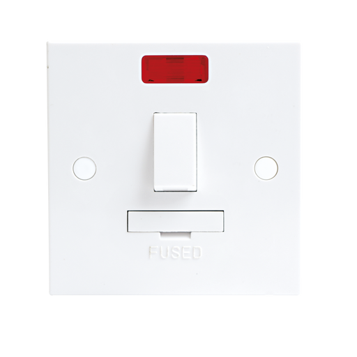 Knightsbridge SN6300N 13A Switched Fused Spur Unit W/Flex Outlet & Neon KB Knightsbridge - Sparks Warehouse