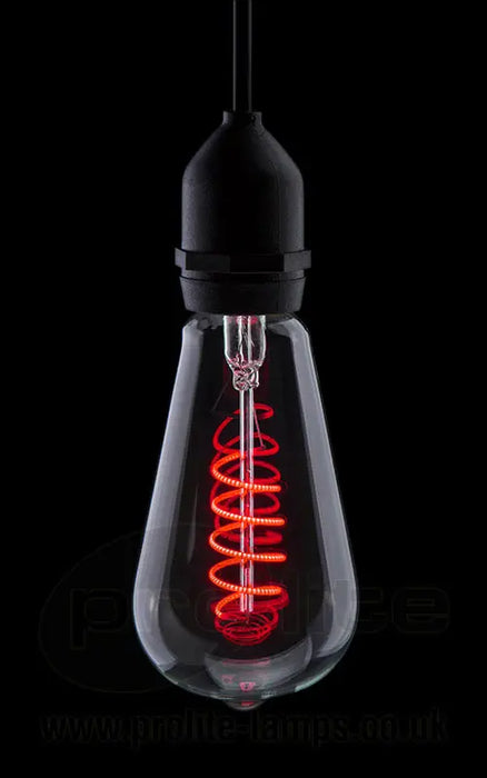 Funky Filament ST64 LED 240v 4w Ba222d/BC Red Dimmable - ProLite