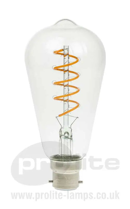 Funky Filament ST64 LED 240v 4w Ba222d/BC Warm White Dimmable - ProLite
