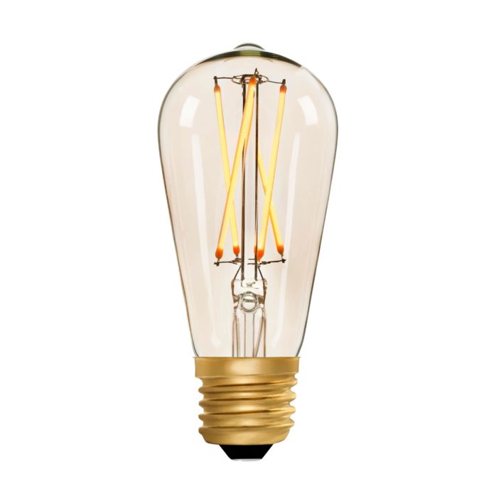 Zico ZIKD044/2W22E27A - Squirrel Cage ST64 Amber 2w E27 2000k LED Filament Squirrel Cage Zico - The Lamp Company