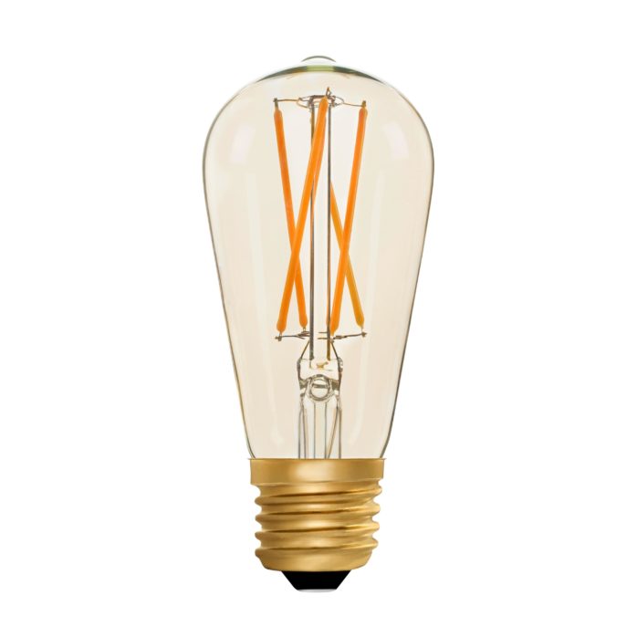 Zico ZIKD044/4W22E27A - Squirrel Cage ST64 Amber 4w E27 2000k LED Filament Squirrel Cage Zico - The Lamp Company