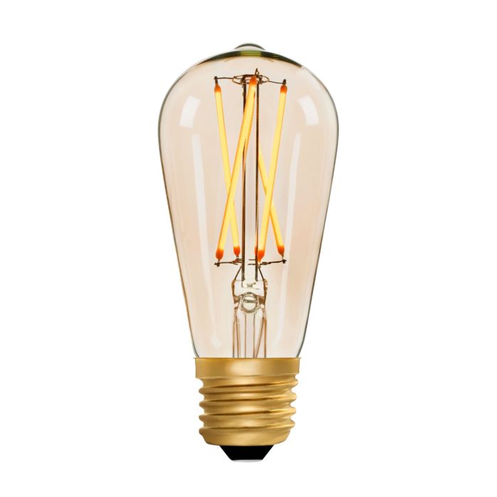 Zico ZIKD044/4W22E27A - Squirrel Cage ST64 Amber 4w E27 2000k LED Filament Squirrel Cage Zico - The Lamp Company
