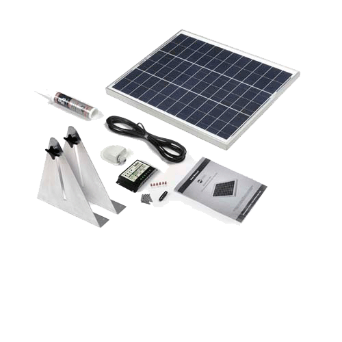 SOLAR TECHNOLOGY - 45wp Narrow Boat Kit  inc Alloy Brackets