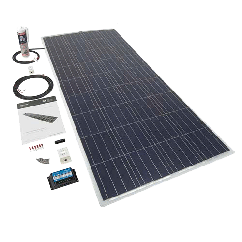 SOLAR TECHNOLOGY - 150wp Roof / Deck Top Kit  Rear Cable