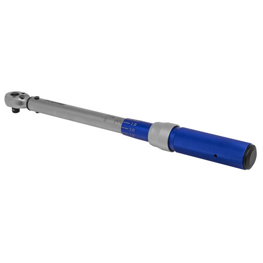 Sealey STW903 - Torque Wrench Micrometer Style 3/8"Sq Drive 20-120Nm - Calibrated Hand Tools Sealey - Sparks Warehouse