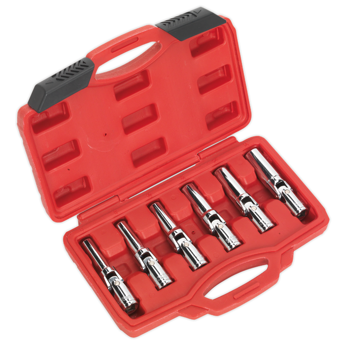 Sealey - SX0403 Glow/Spark Plug Socket Set 6pc 3/8"Sq Drive Vehicle Service Tools Sealey - Sparks Warehouse