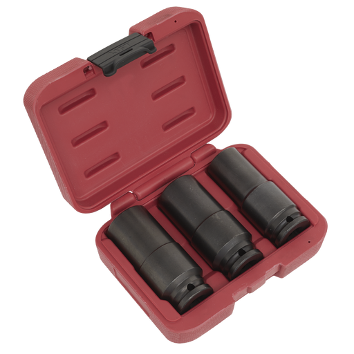 Sealey SX319 - Weighted Impact Socket Set 1/2"Sq Drive 3pc Vehicle Service Tools Sealey - Sparks Warehouse