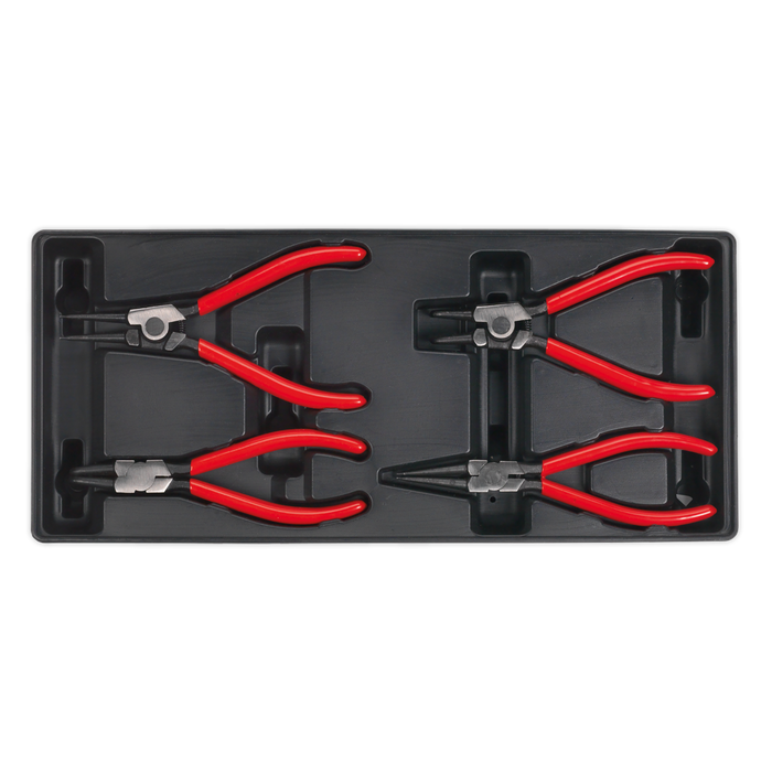Sealey - TBT03 Tool Tray with Circlip Pliers Set 4pc Hand Tools Sealey - Sparks Warehouse